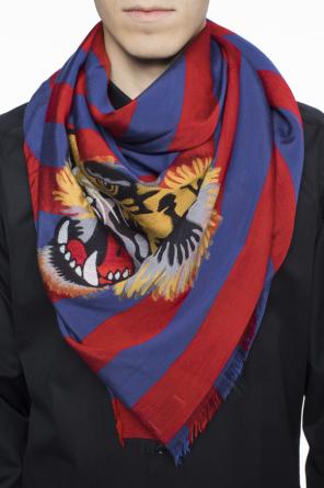 Tiger heads-embroidered shawl, zdjęcie 2 Tiger heads-embroidered shawl od Gucci
